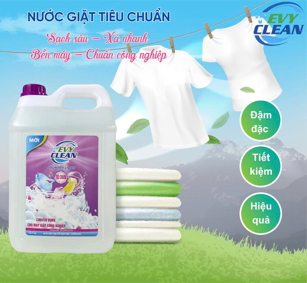 NƯỚC GIẶT TIÊU CHUẨN EVYCLEAN CAN 10L